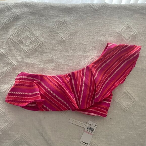 NWT Trina Turk One Shoulder Bikini TOP Size 10 - Picture 3 of 11